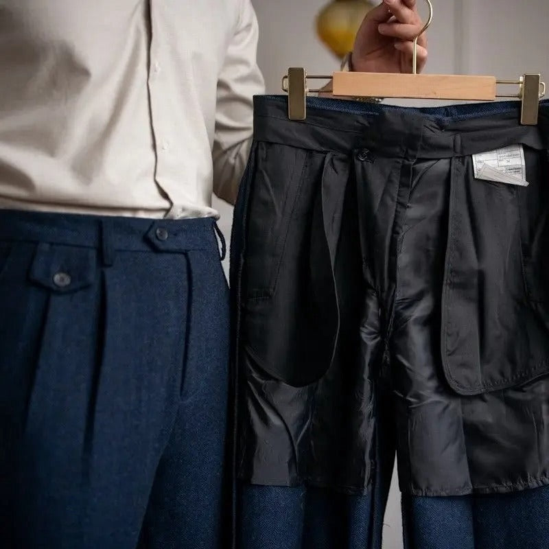 Classic wool trousers for men