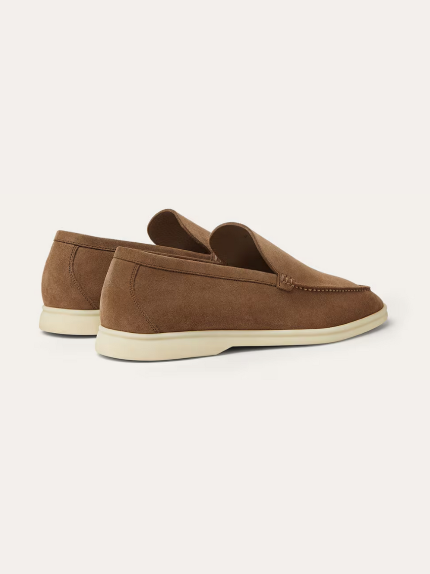 Comfortable light brown men's loafers