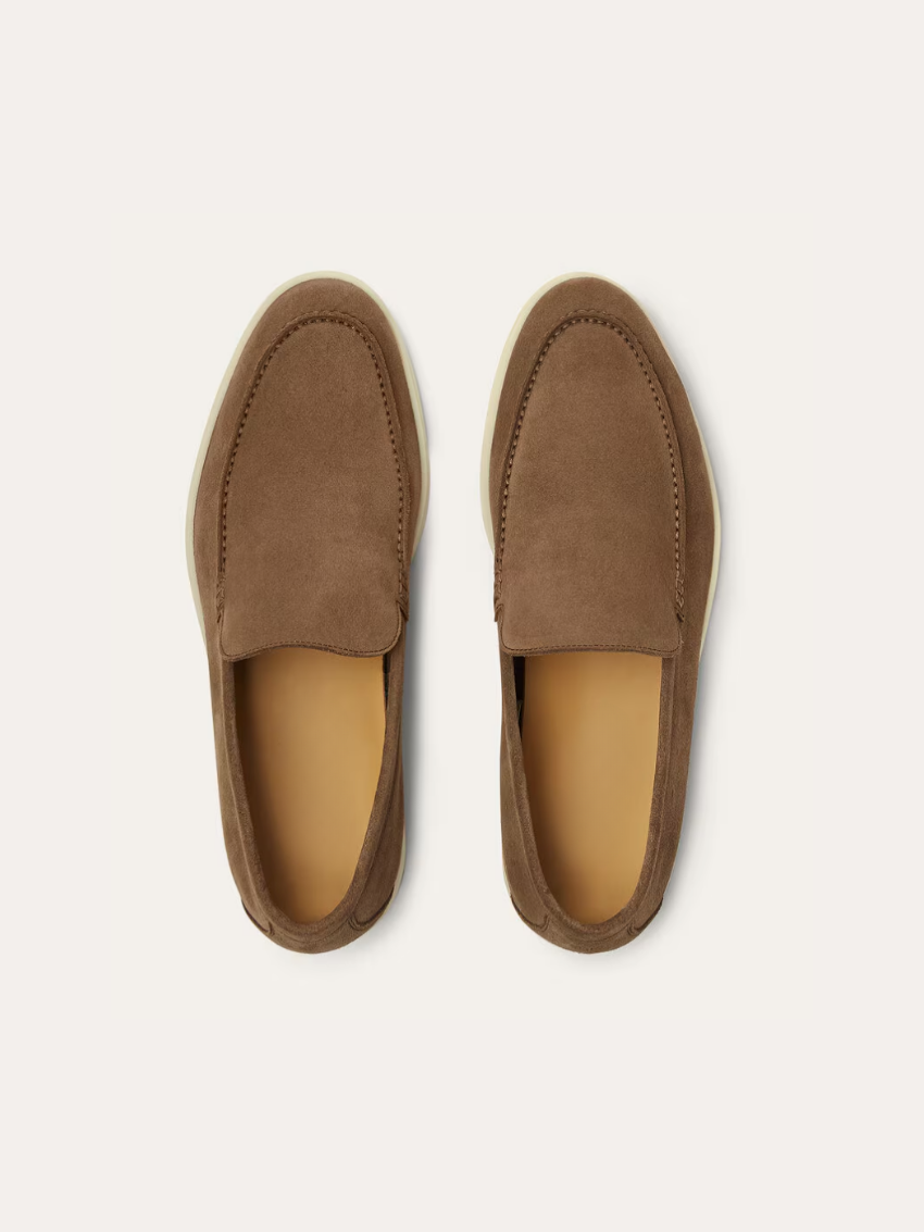Comfortable light brown men's loafers
