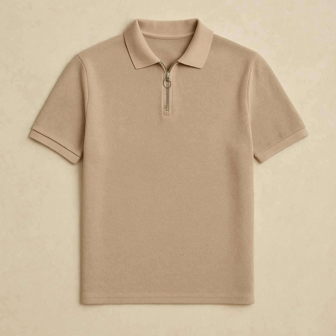 Lars – Casual Polo med Lynlås