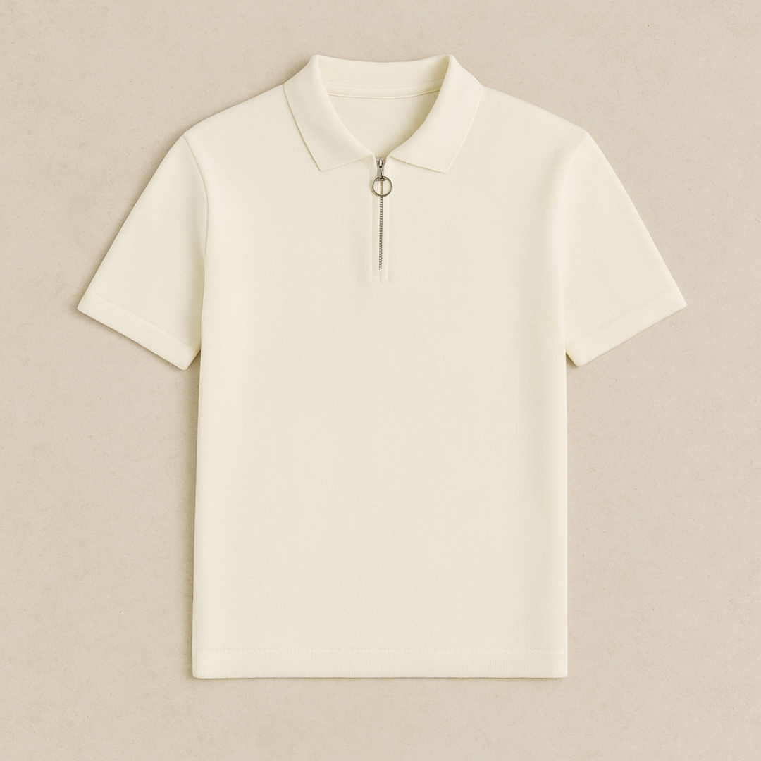 Lars – Casual Polo med Lynlås