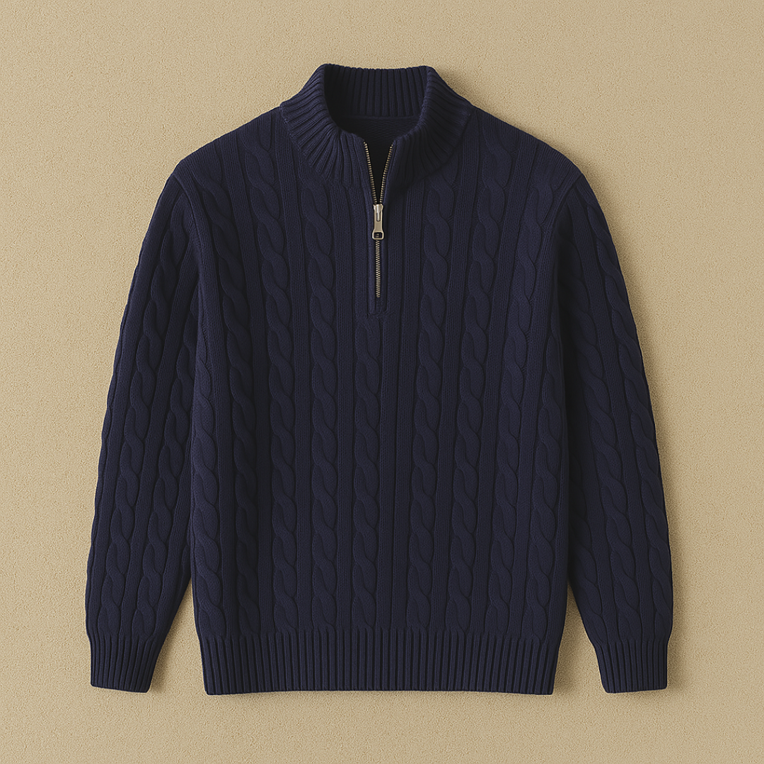 Enrico – Old Money Half-Zip Cable Knit
