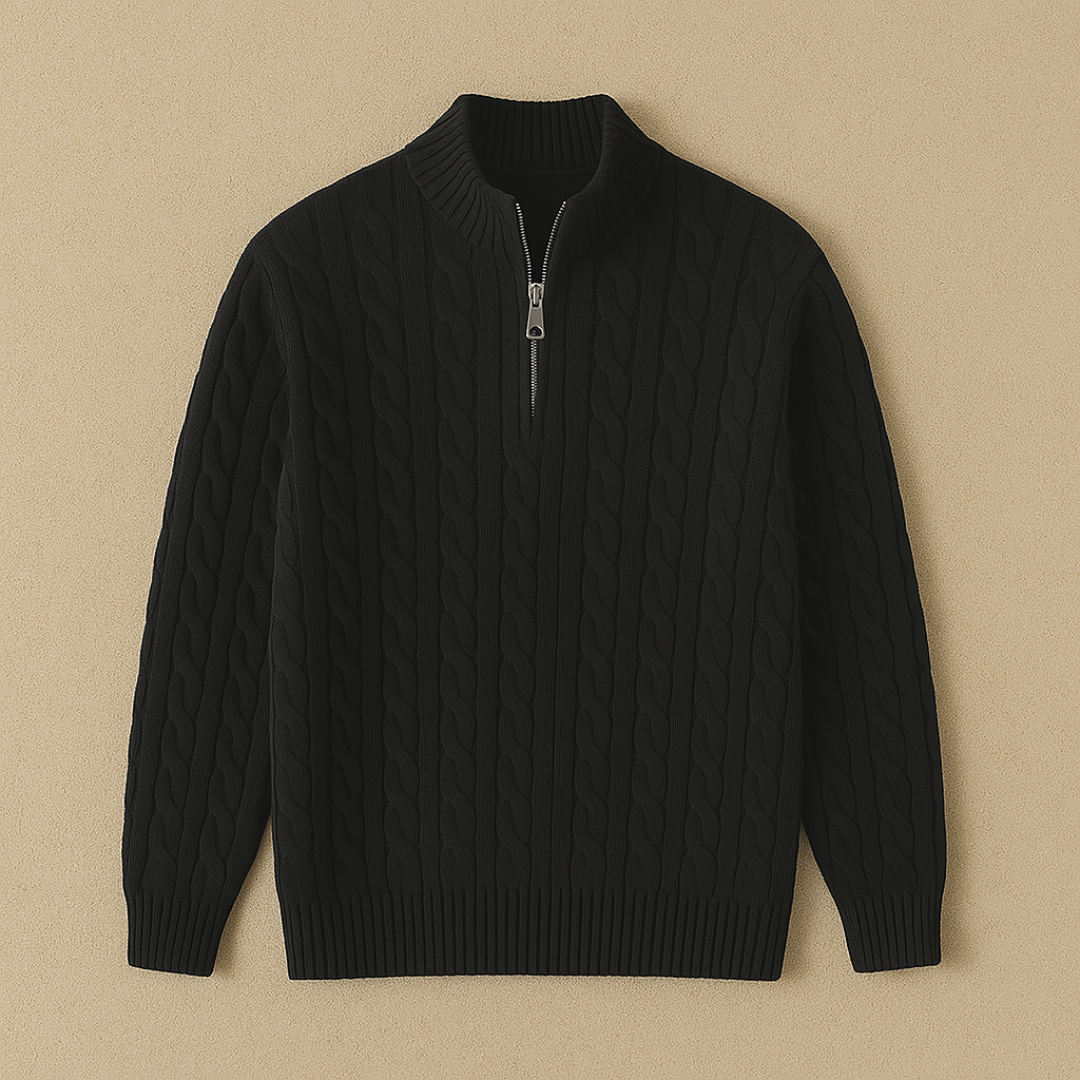 Enrico – Old Money Half-Zip Cable Knit