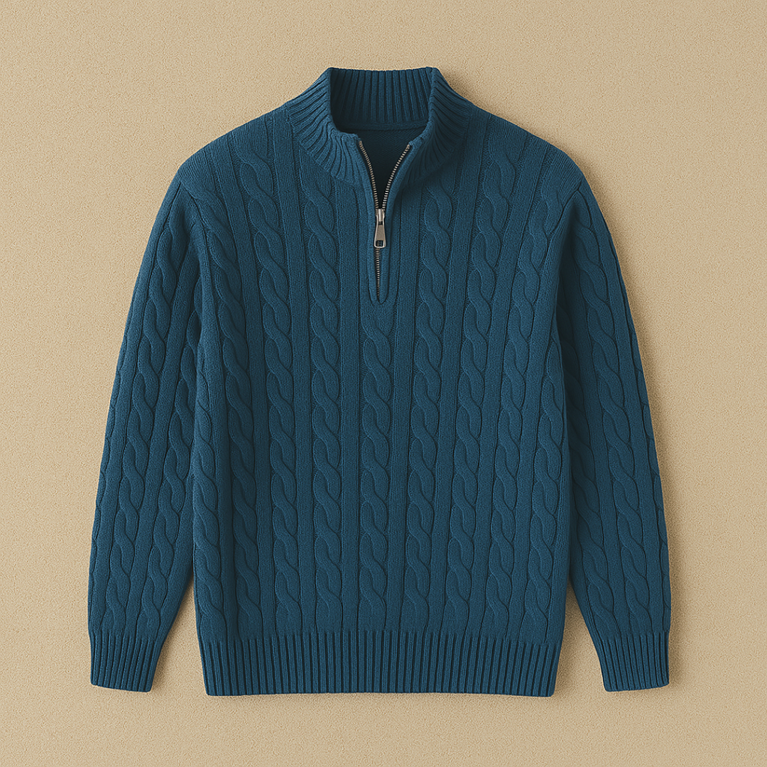 Enrico – Old Money Half-Zip Cable Knit