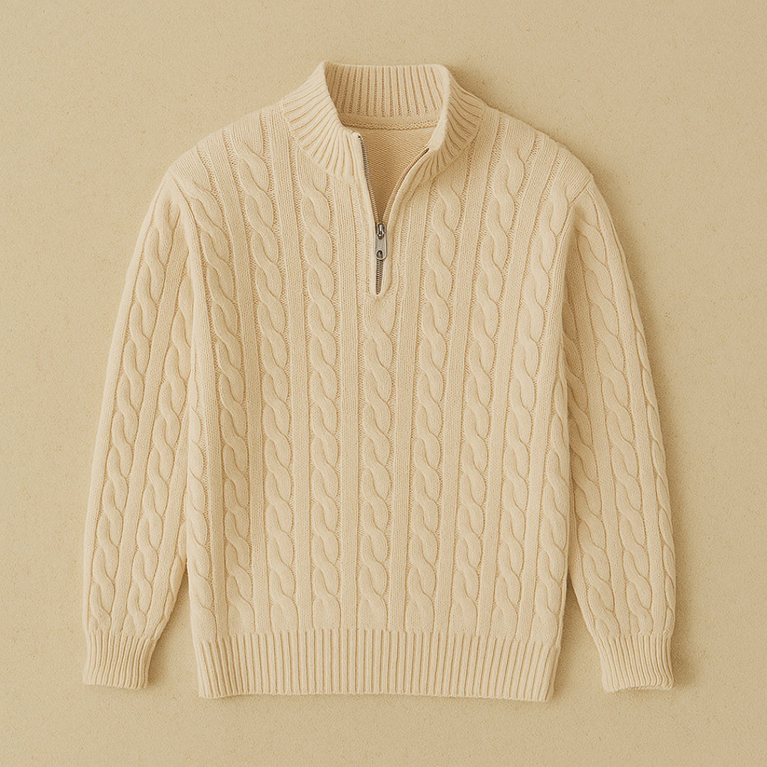 Enrico – Old Money Half-Zip Cable Knit