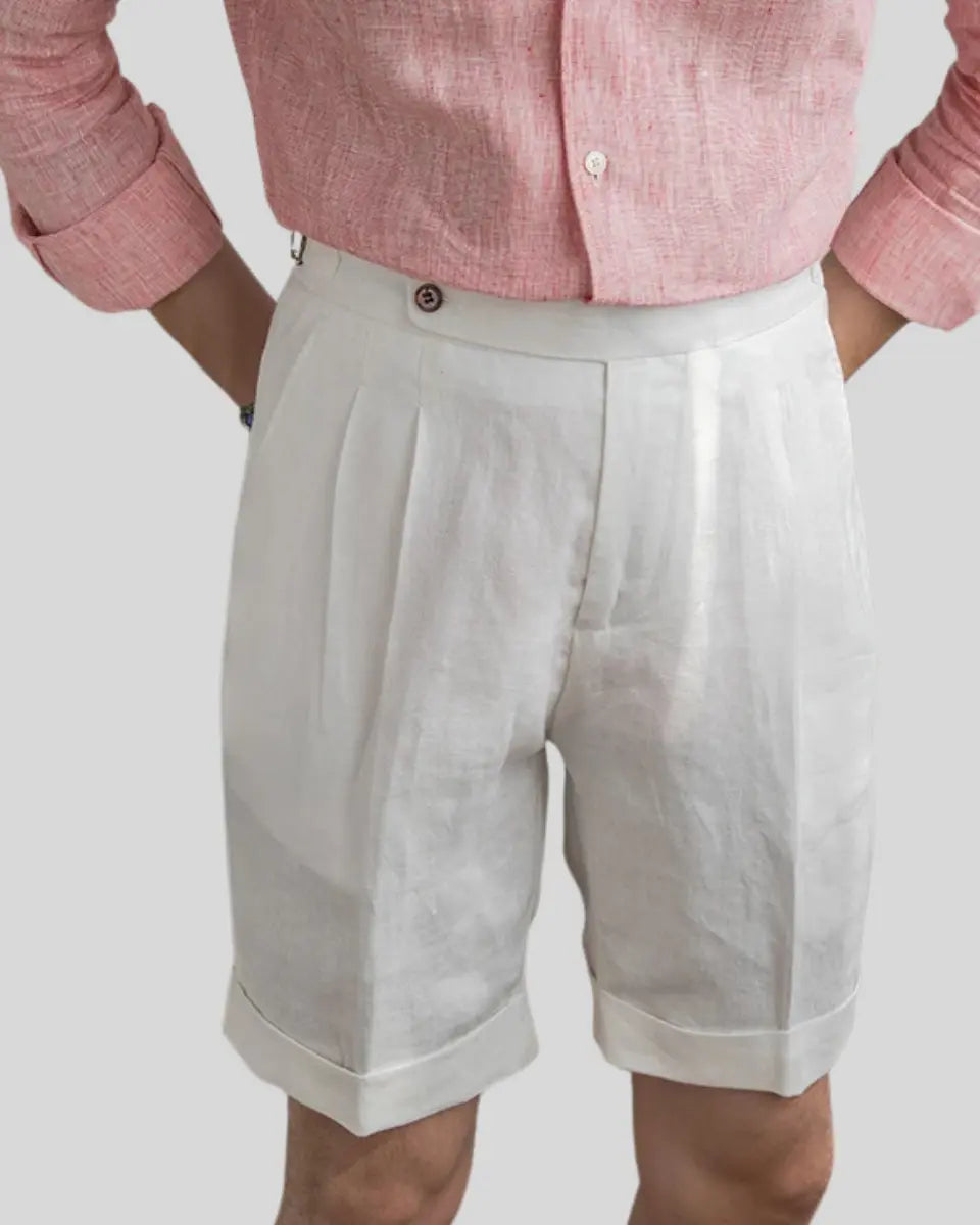 Lars – Elegant Pleated Summer Shorts