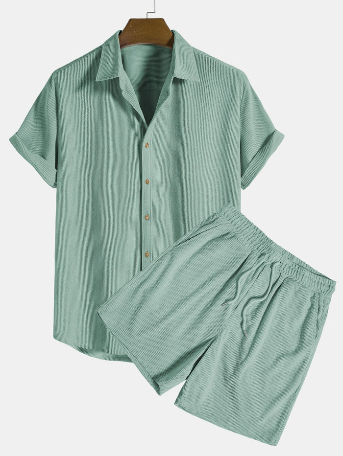 Linen summer set with shorts