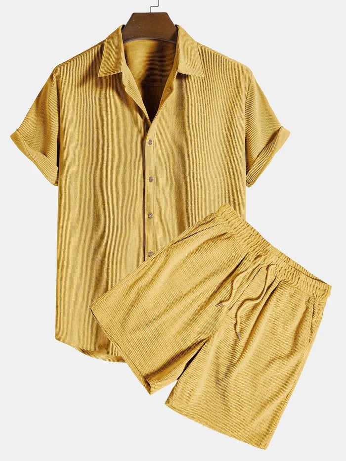 Linen summer set with shorts