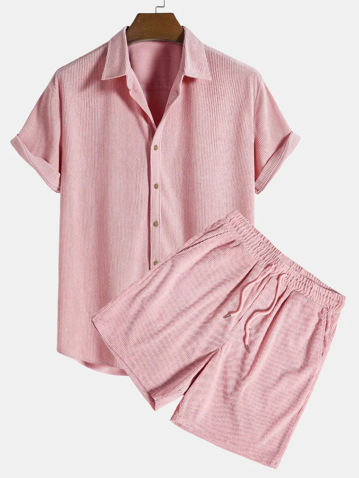 Linen summer set with shorts