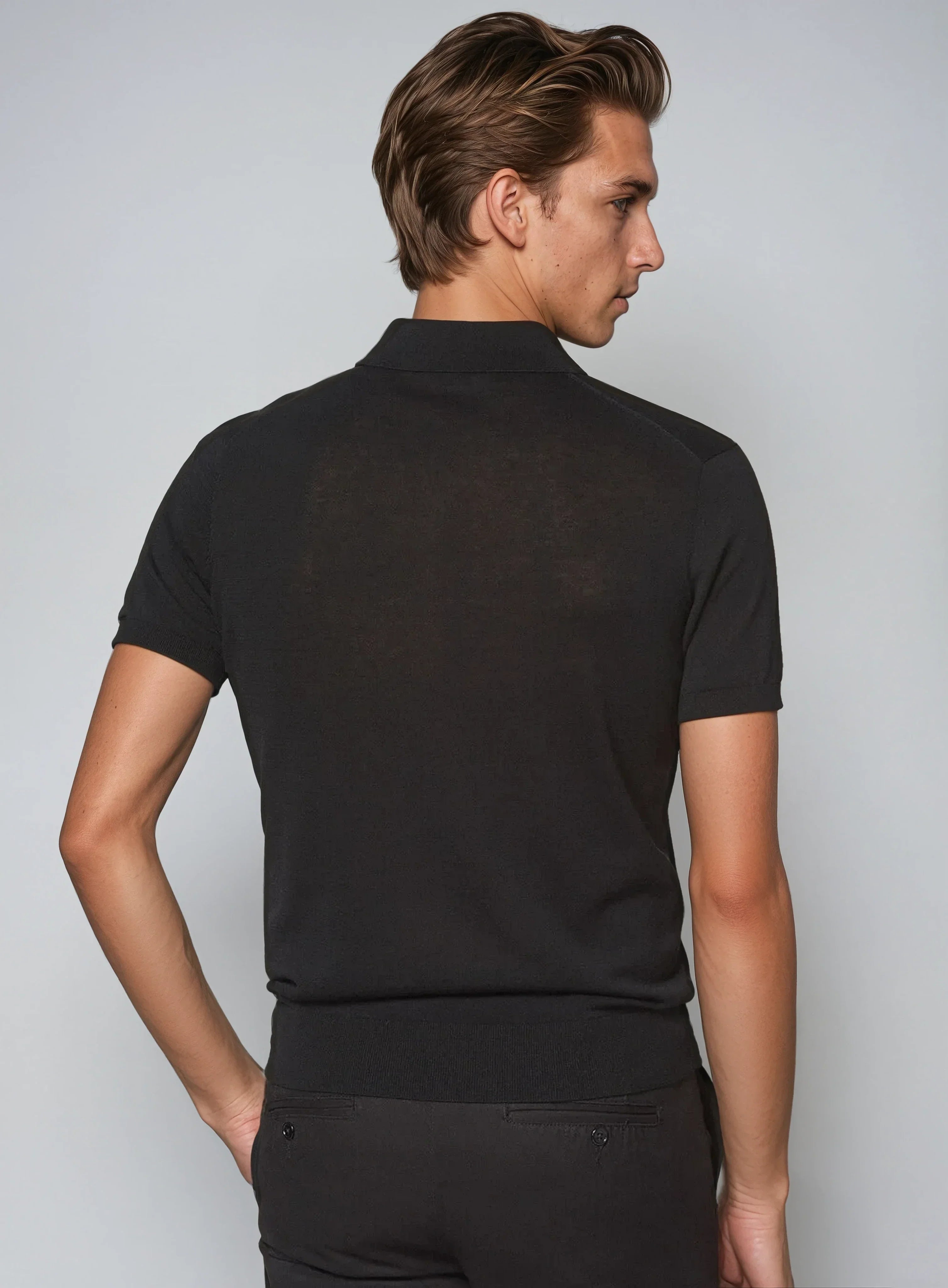 Modern Black Men's Polo Shirt