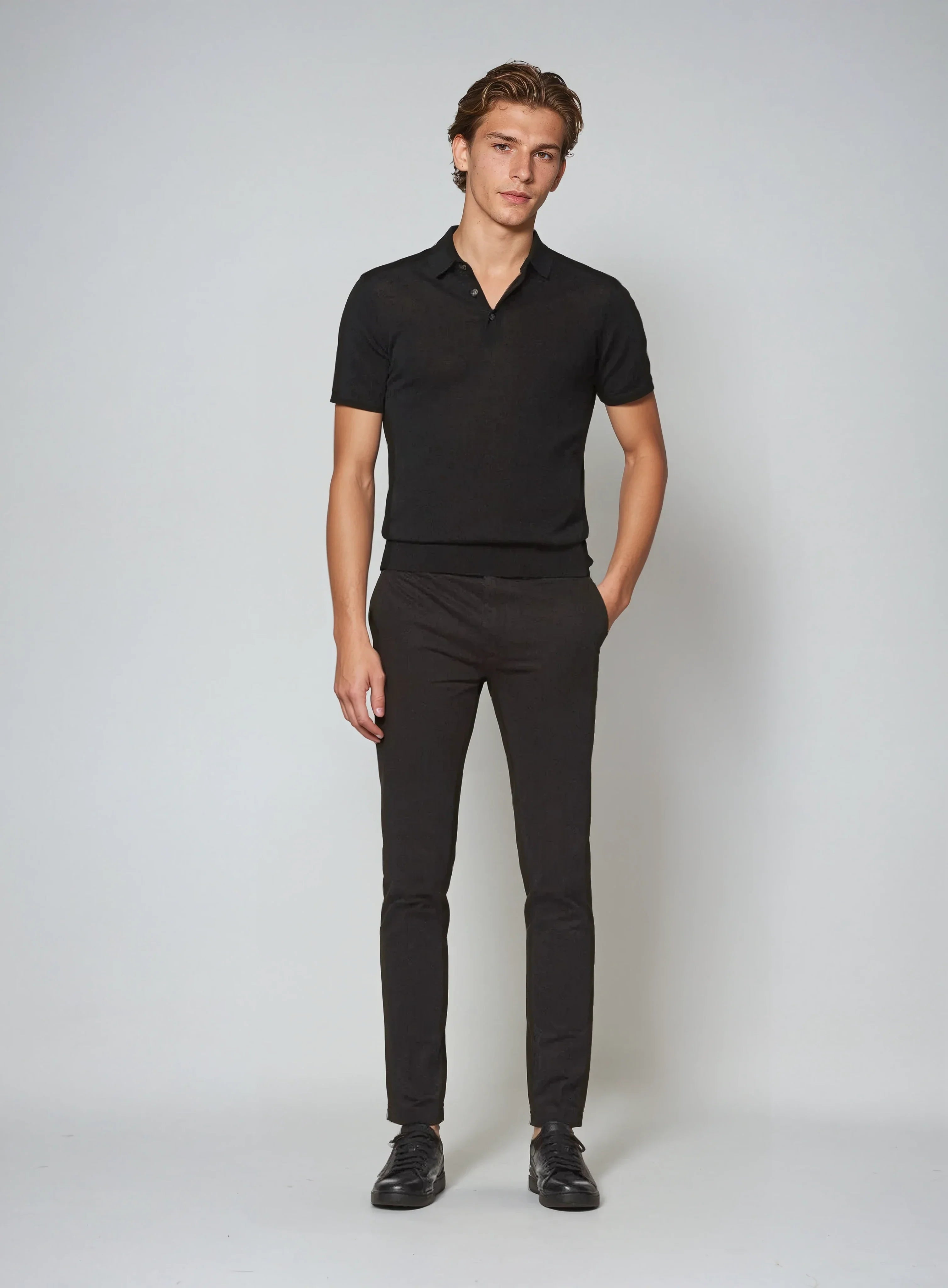 Modern Black Men's Polo Shirt