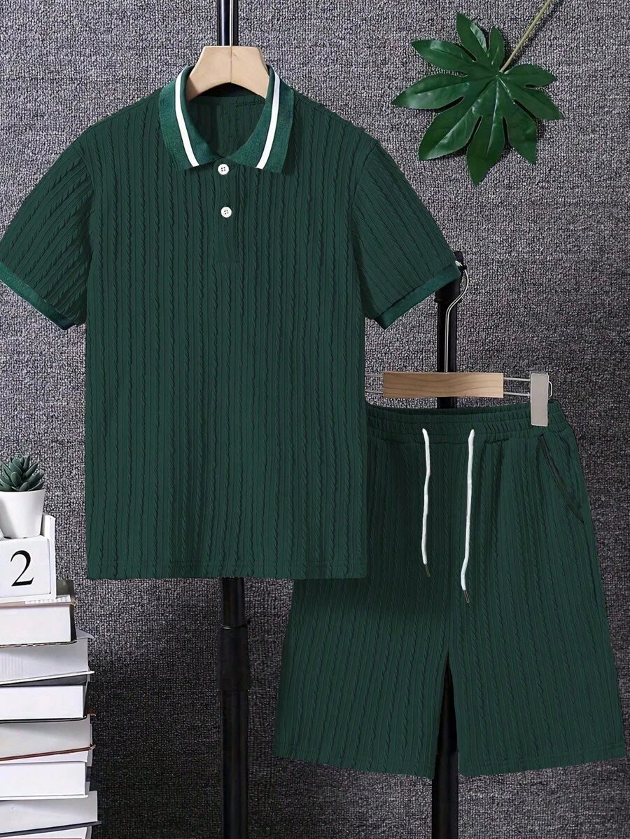 Old Money Summer set with rib structure