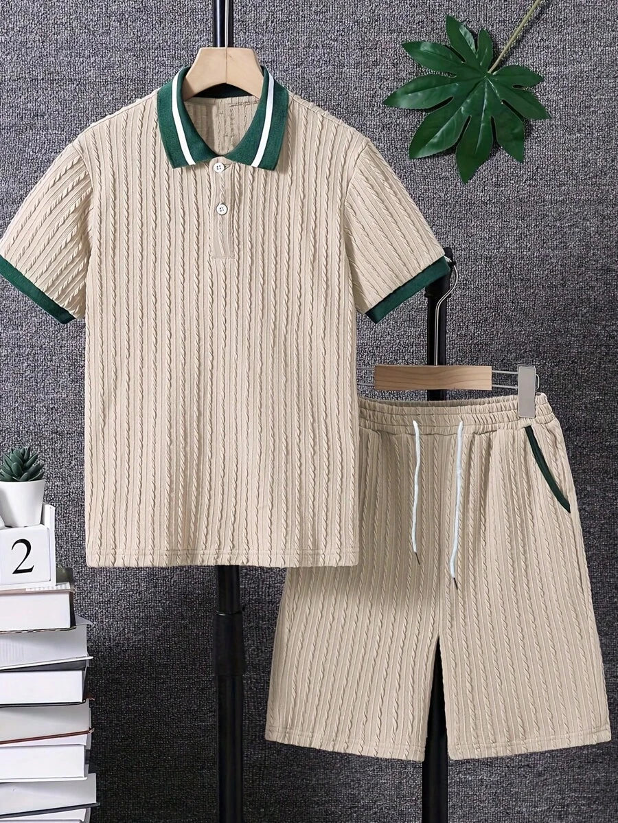 Old Money Summer set with rib structure