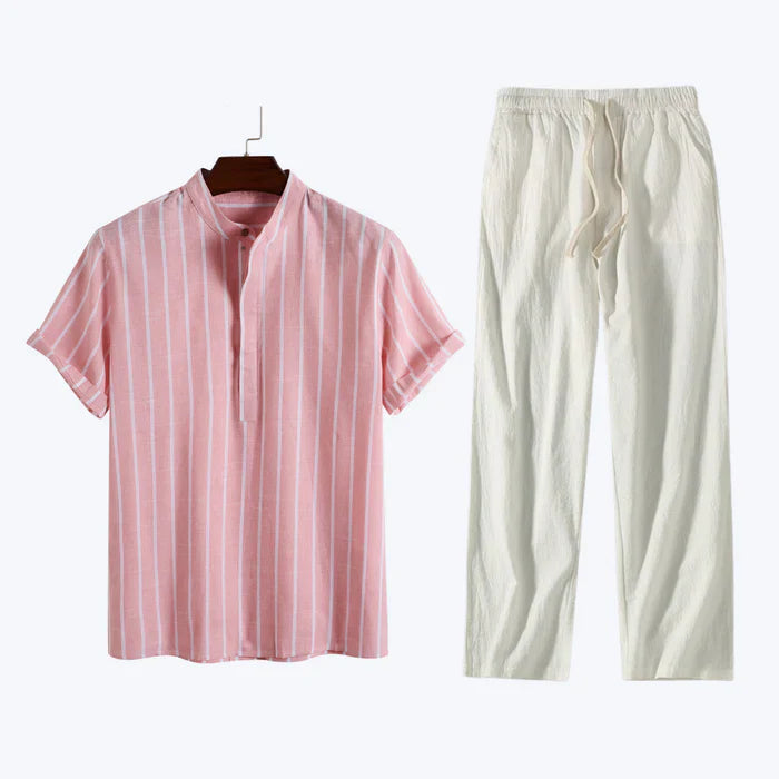 Old Money Blue Polo Set