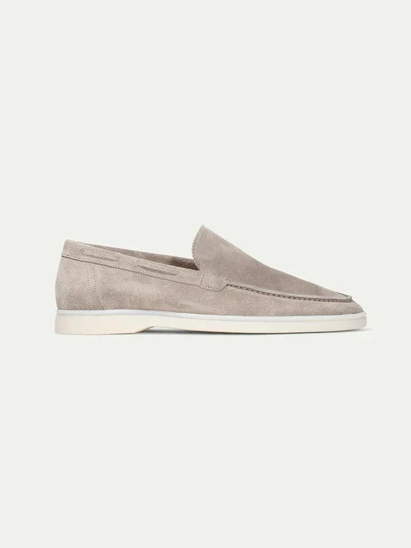 Harvey - Old Money Gray Suede Loafers Men