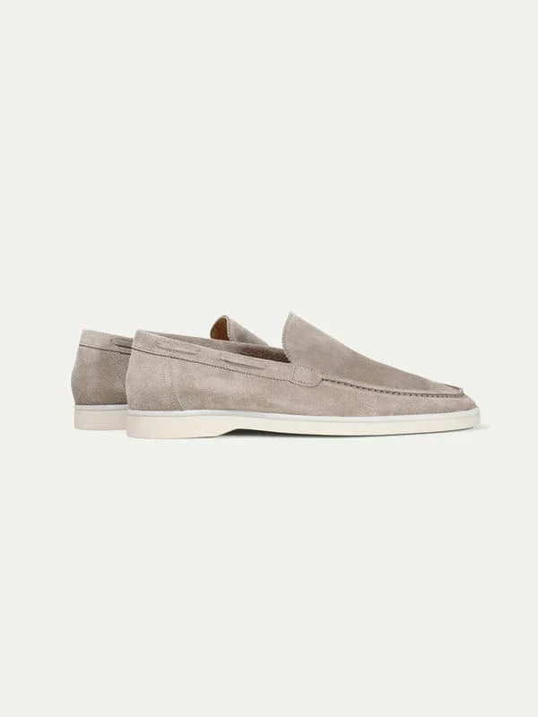 Harvey - Old Money Gray Suede Loafers Men