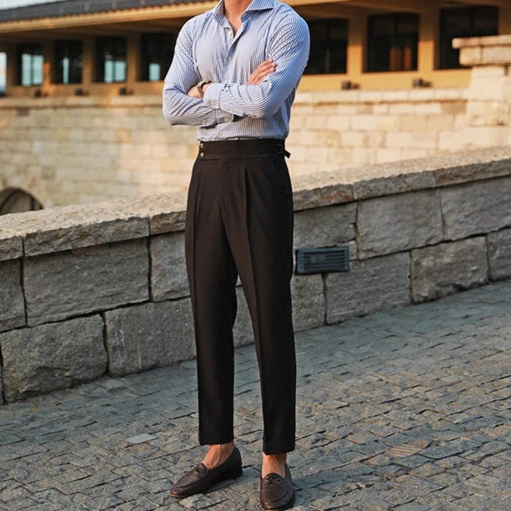 Old Money Pants with double button