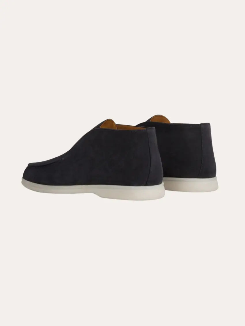 Old Money Suede Loafers Navy Blue