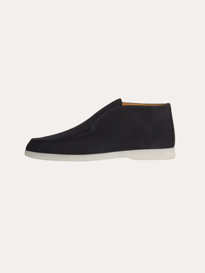 Old Money Suede Loafers Navy Blue