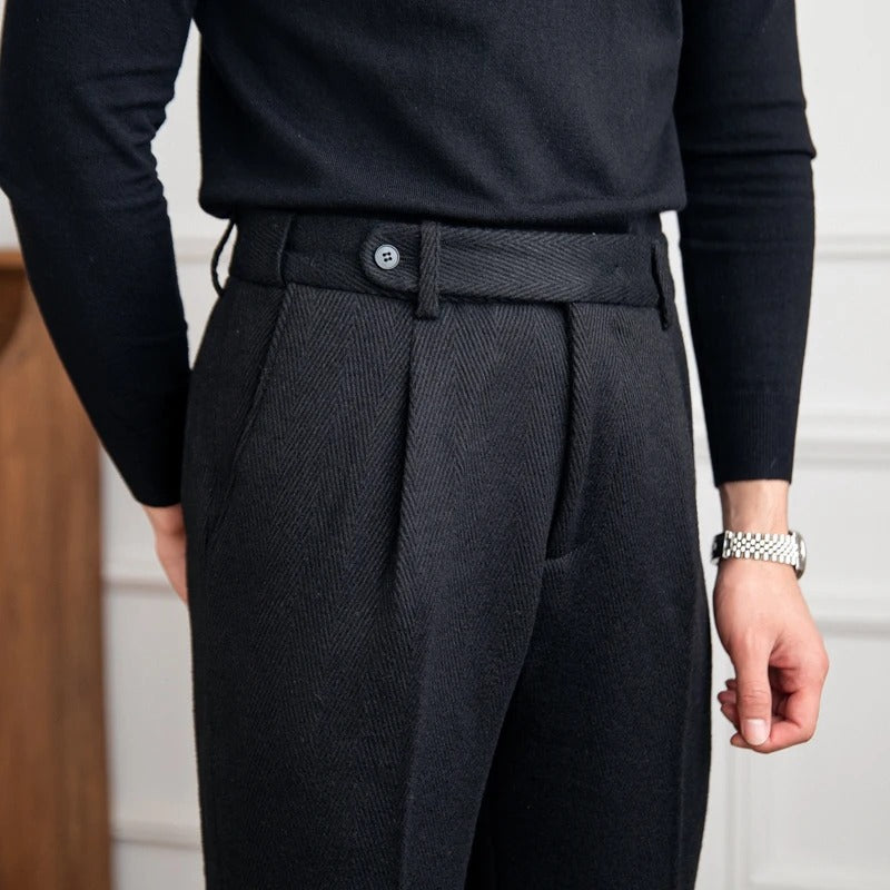 Old Money black stylish trousers