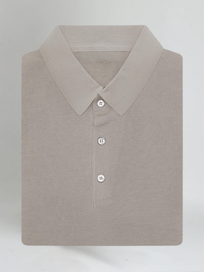 Old money Khaki men's polo shirt
