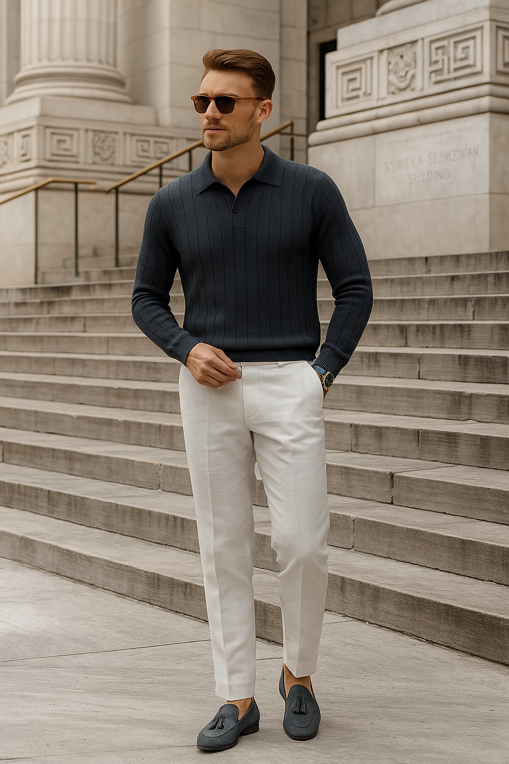 Jens – Elegant Knitted Autumn Polo