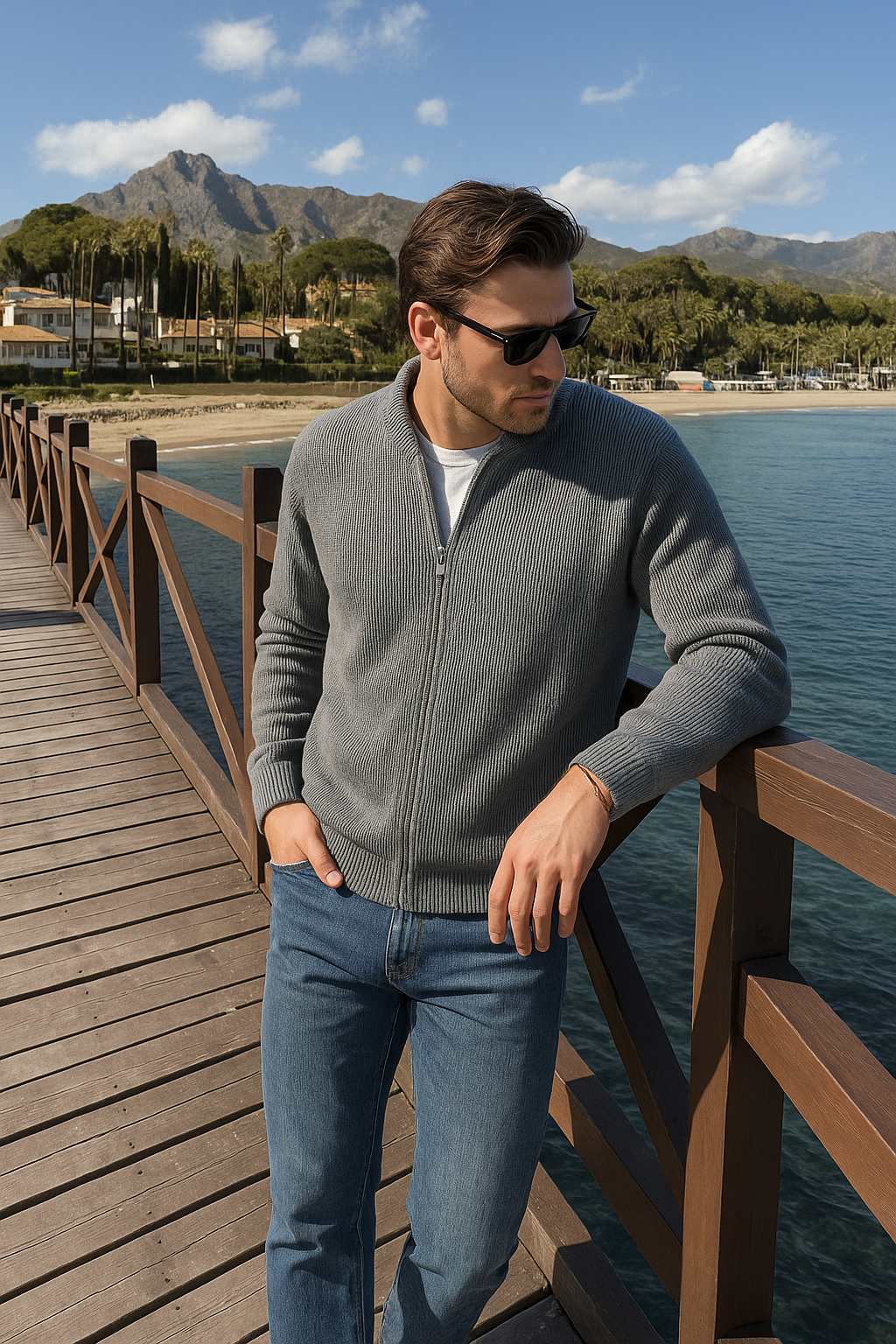Jonas – Modern Knitted Cardigan with Zipper