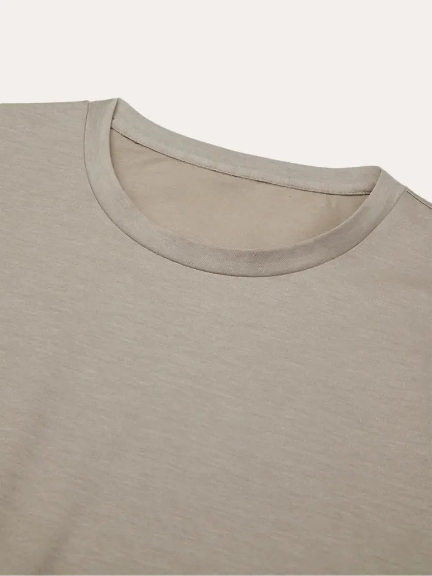 Liam - Basic Taupe T-shirt