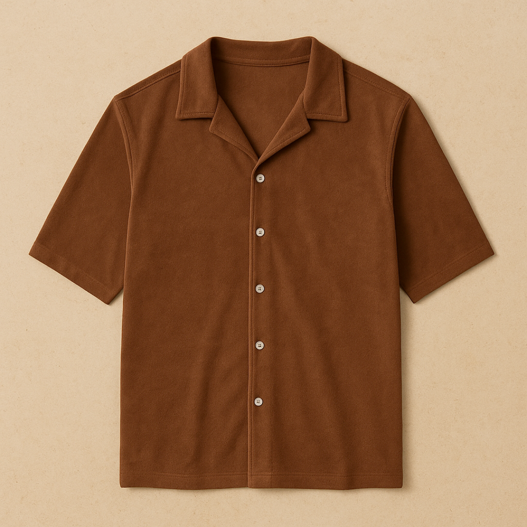 Lucas – Elegant Brown Loose Fit Shirt