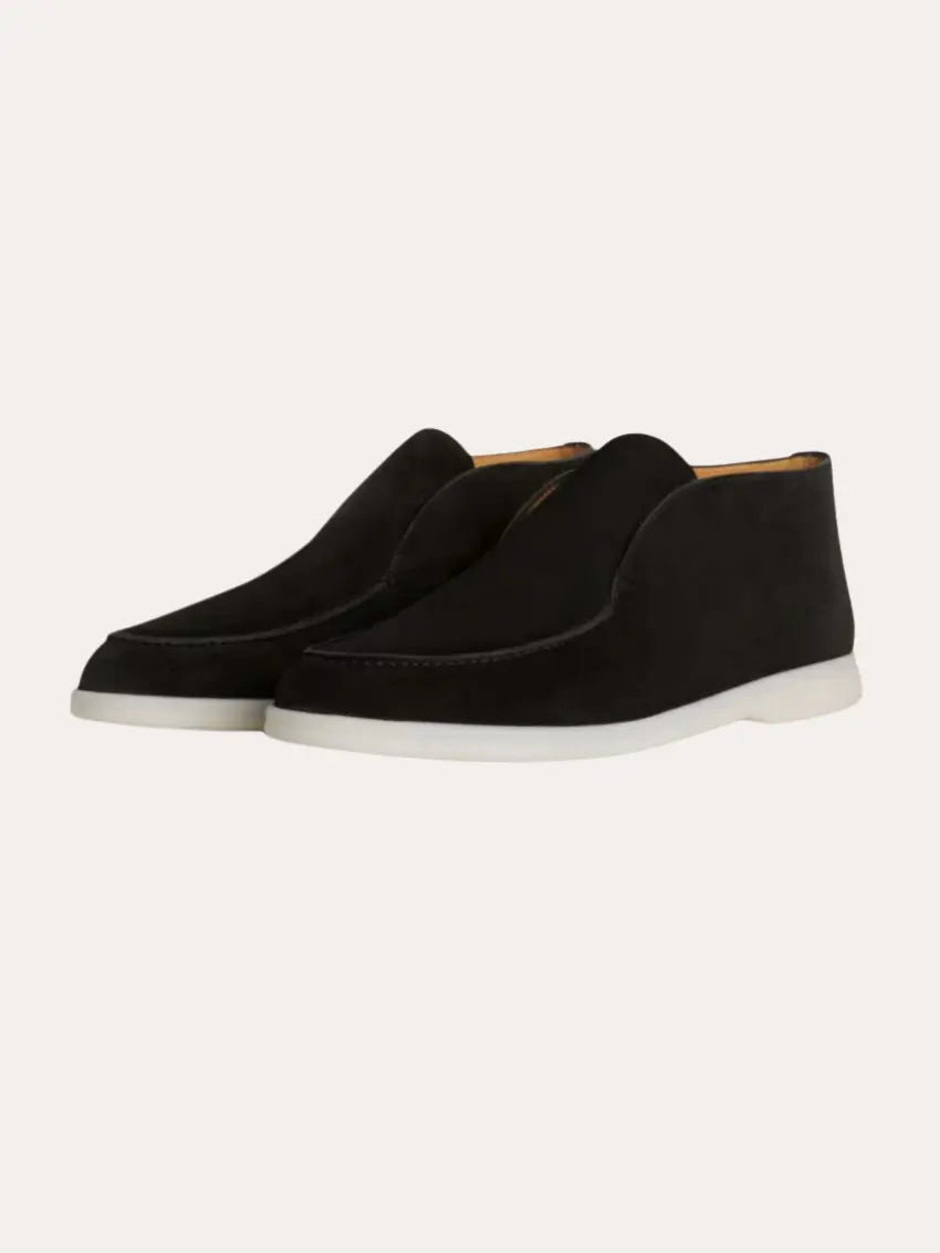 Luxury calfskin loafers black