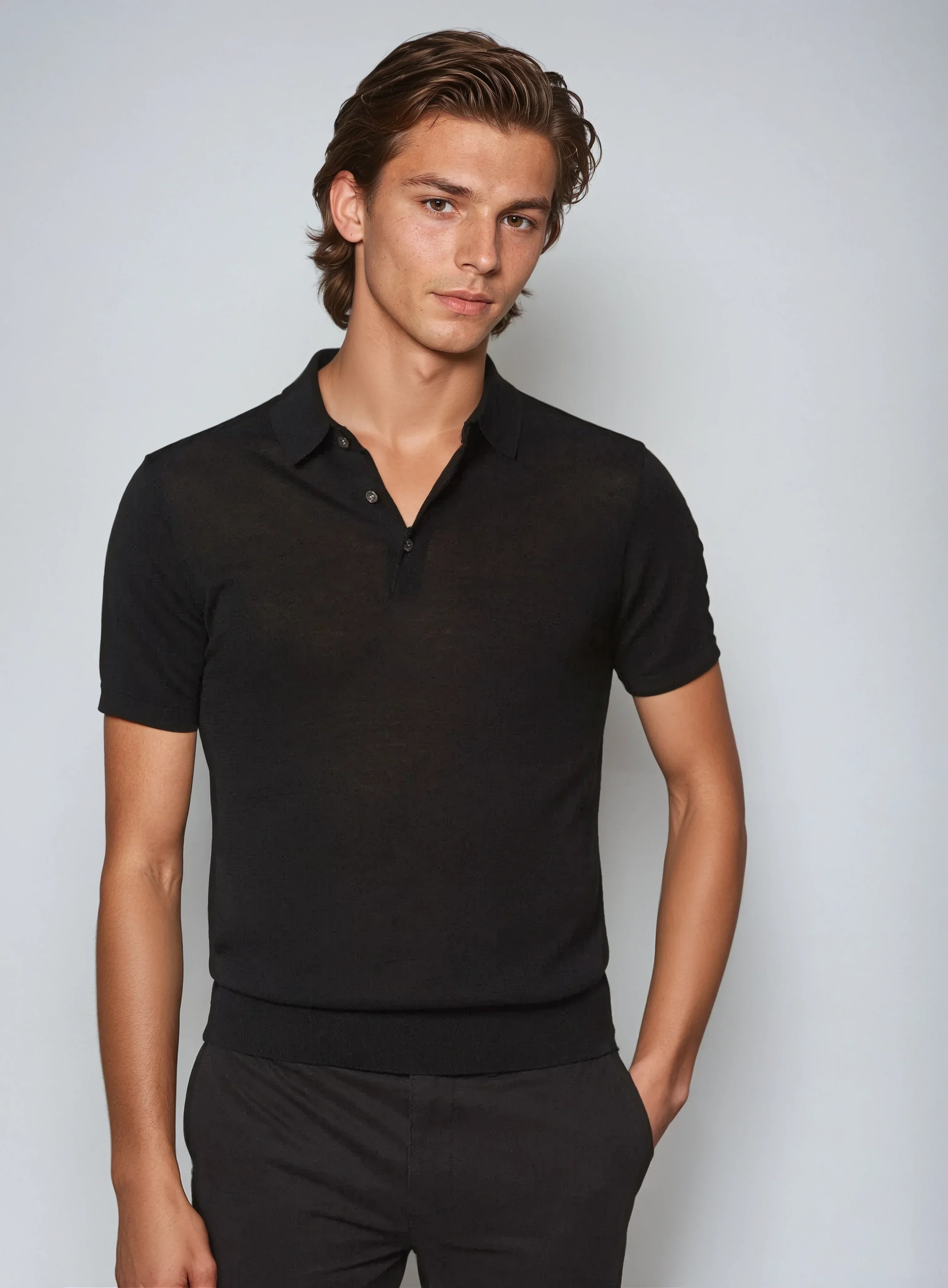 Modern Black Men's Polo Shirt