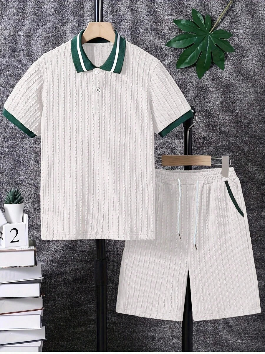 Old Money Summer set with rib structure