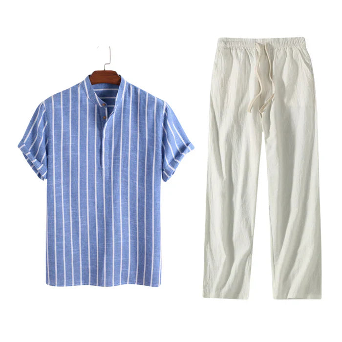 Old Money Blue Polo Set
