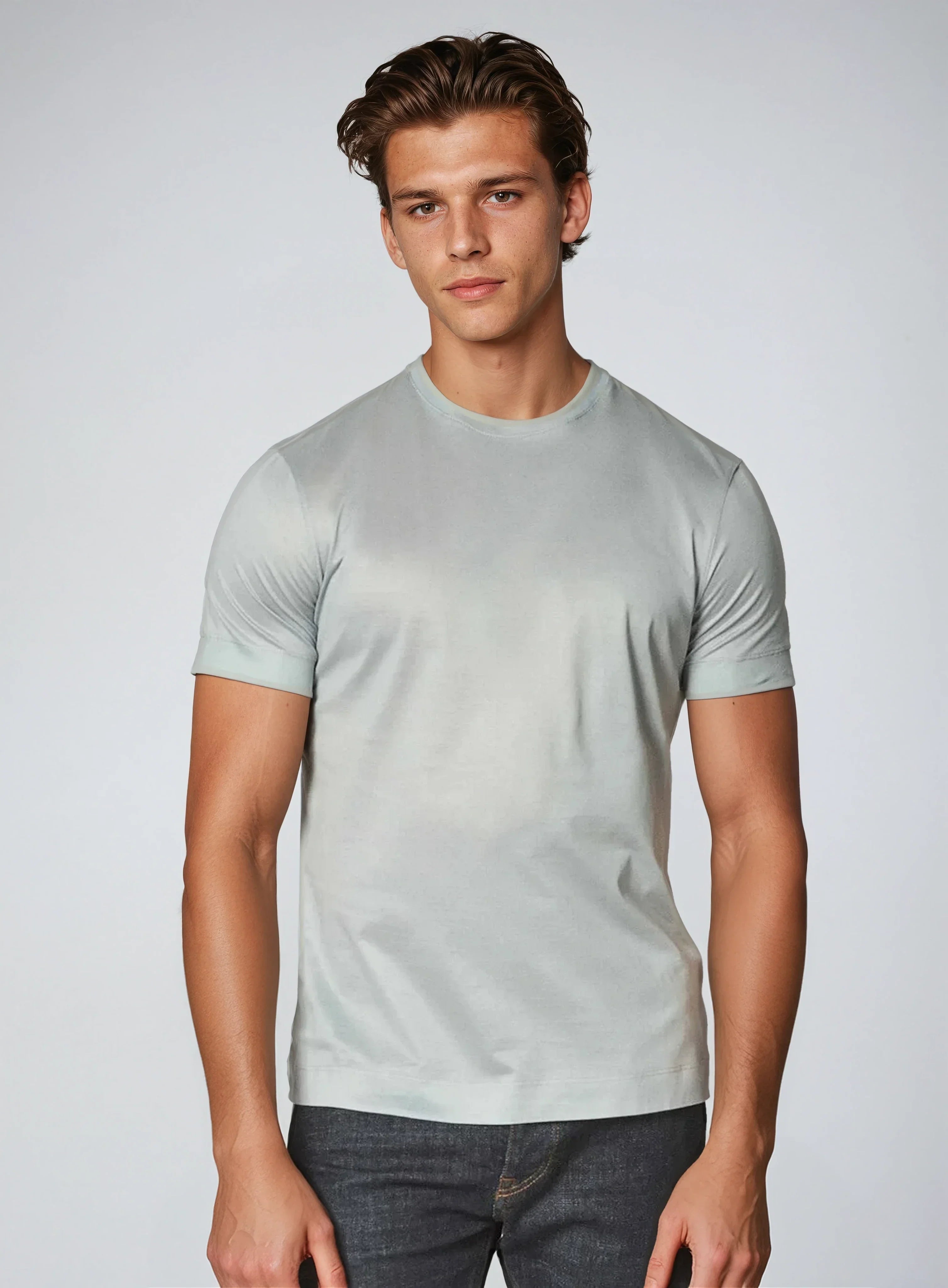 Old Money Grey Basic T-shirt