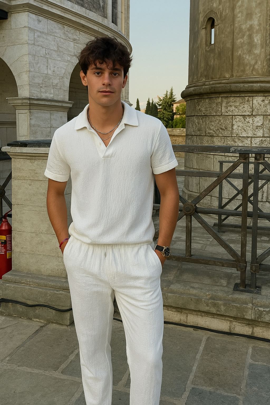 Old Money Linen Polo Set