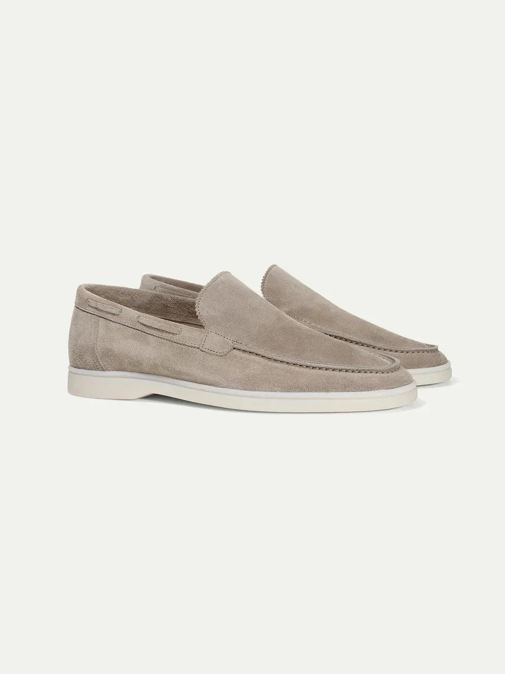 Harvey - Old Money Gray Suede Loafers Men
