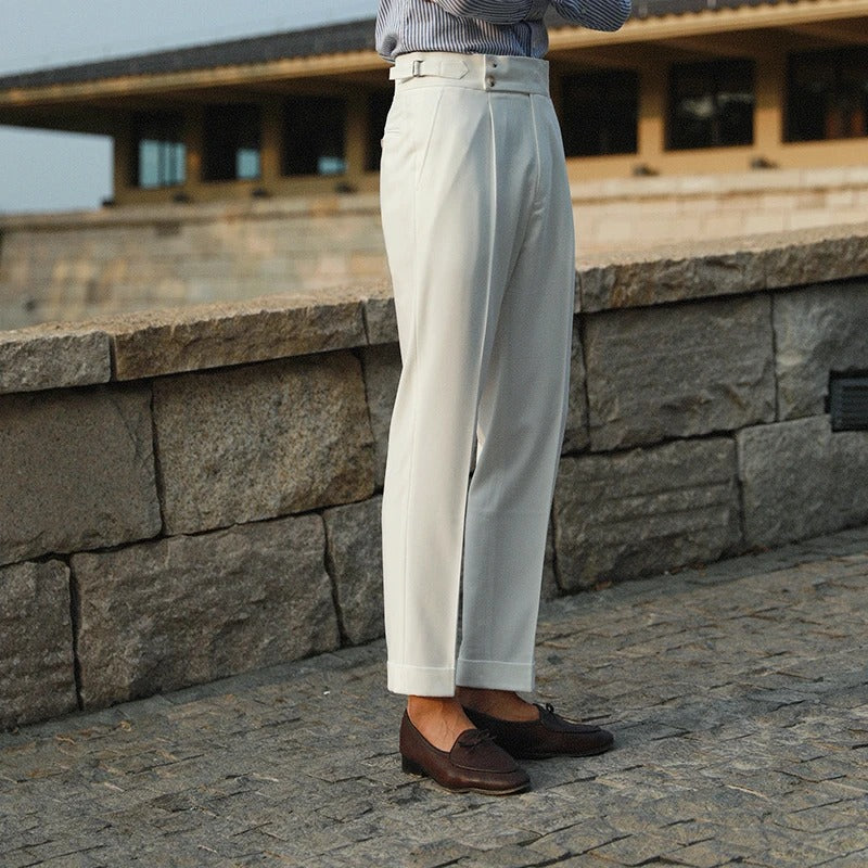 Old Money Pants with double button