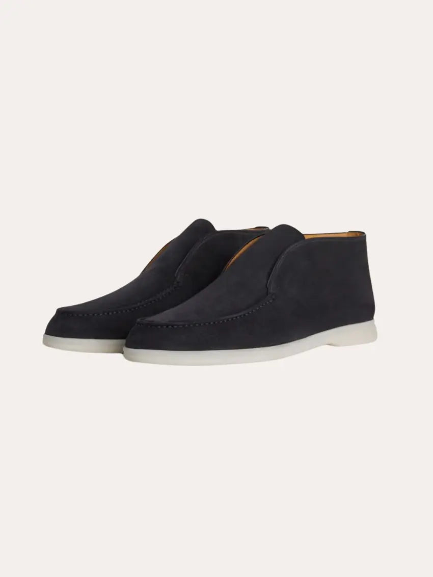 Old Money Suede Loafers Navy Blue