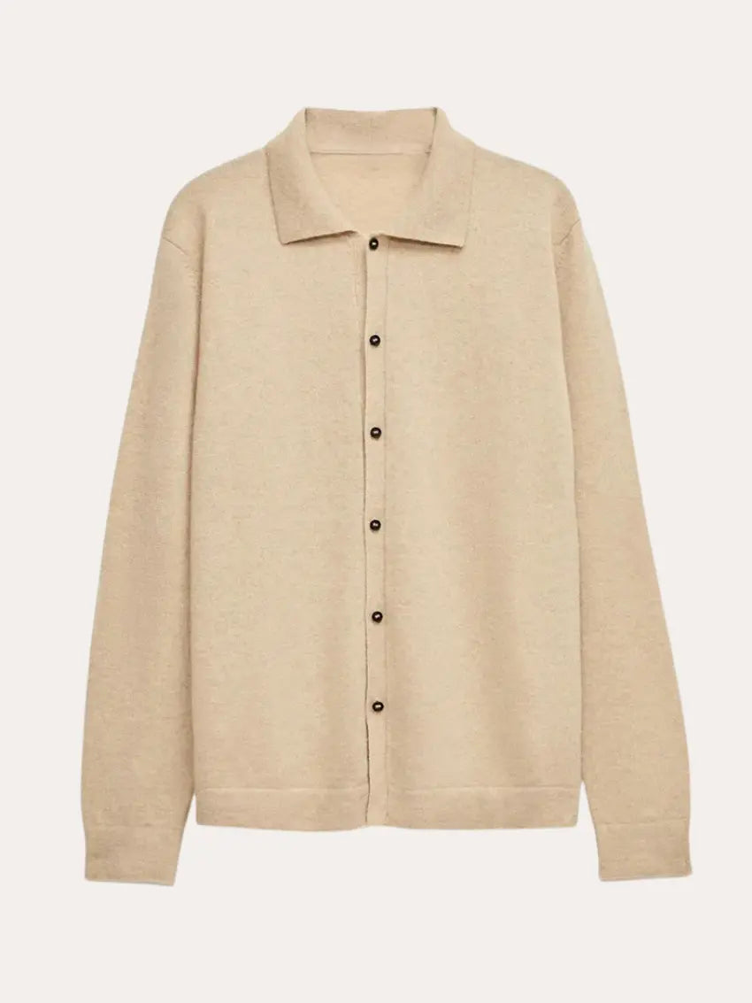 Cashwool herreskjorte beige