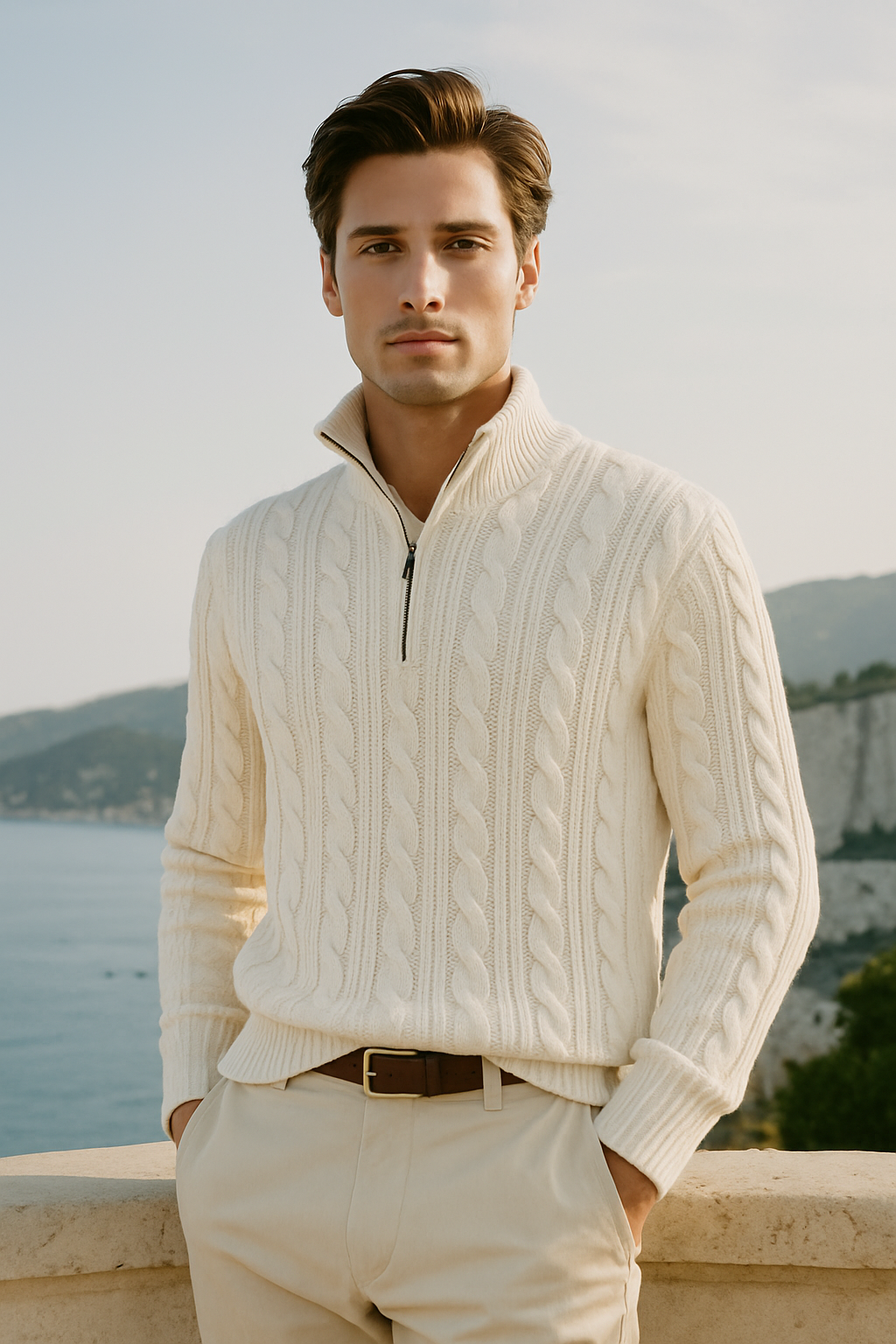 Simon – Classic Half-Zip Sweater