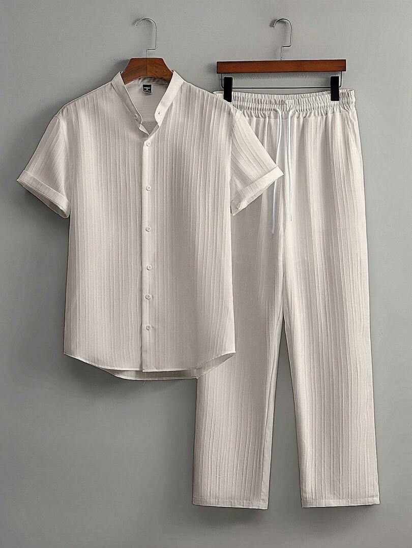 Troy - white linen old money set
