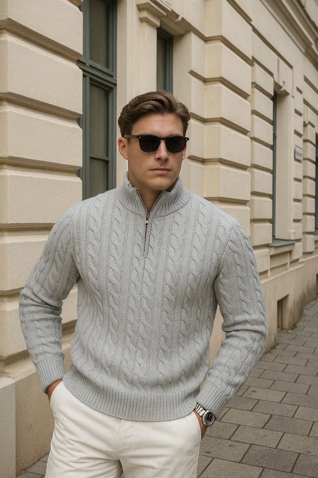 Victor – Luxury Cashmere Half-Zip Sweater
