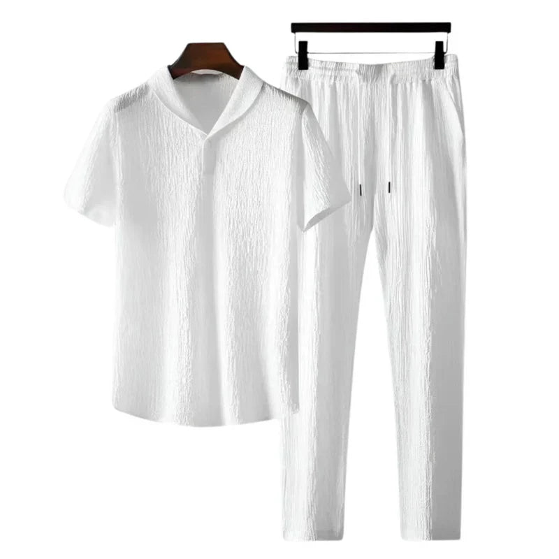 White linen summer set