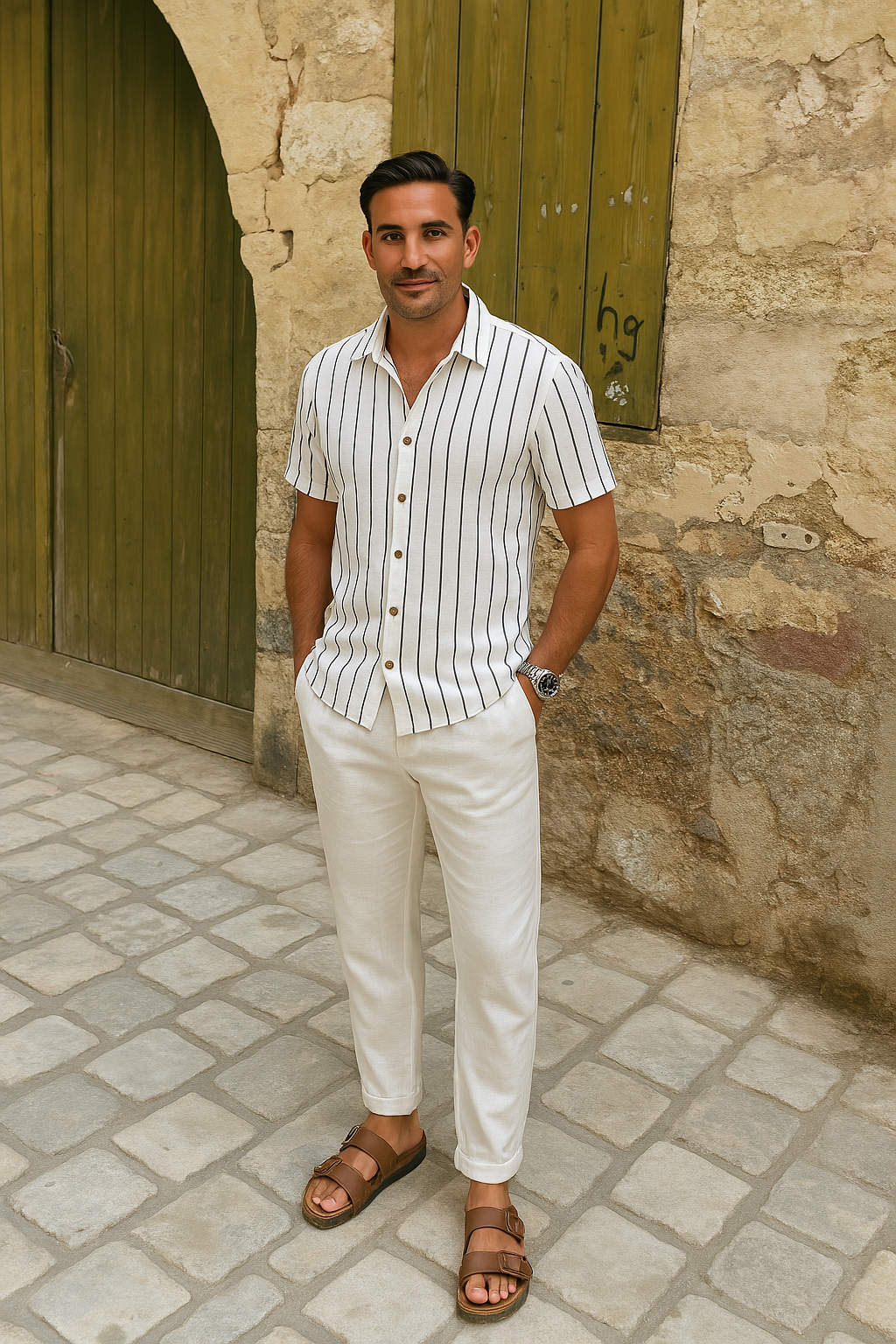 Casual Linned Outfit Herre