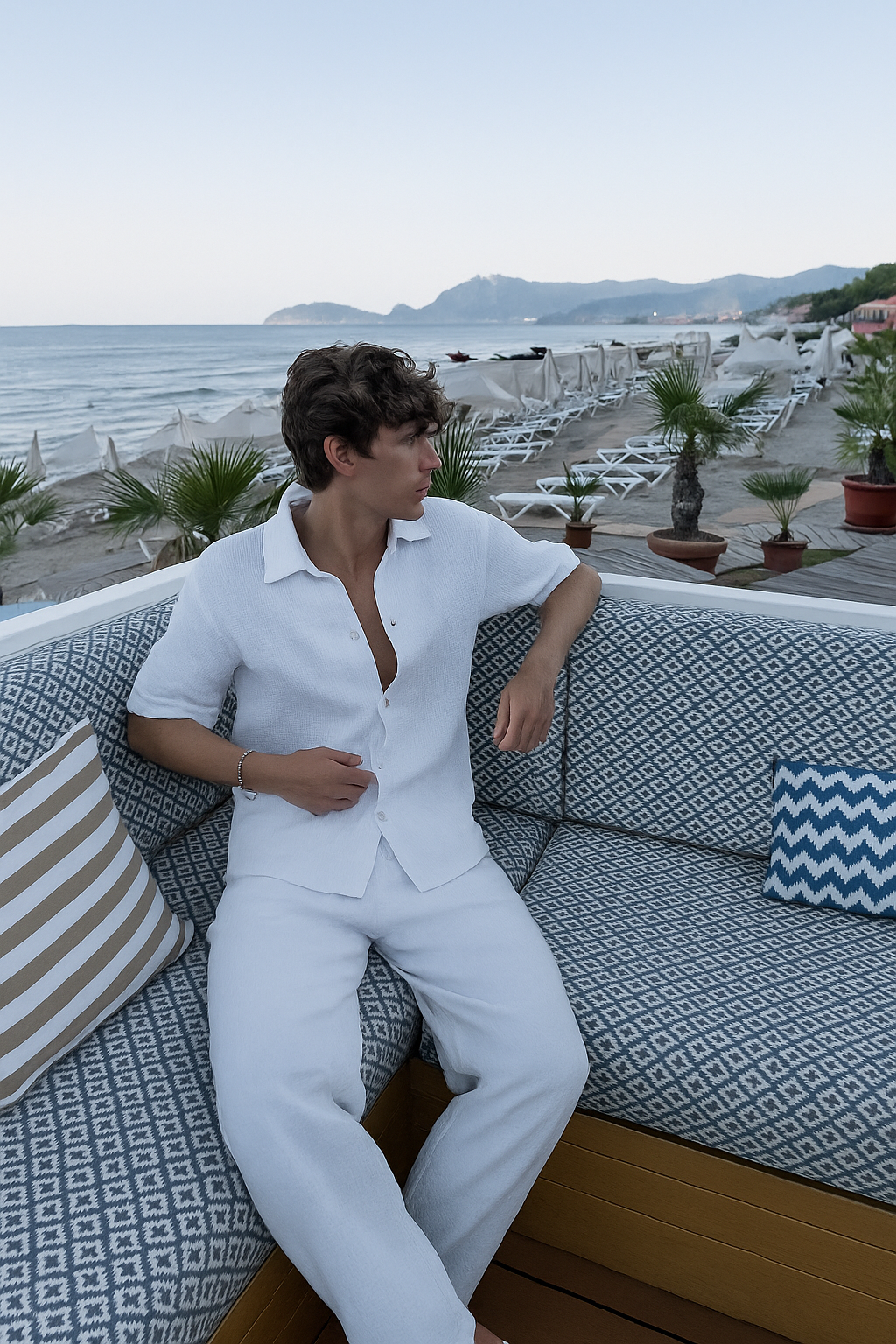 old money linen summer set